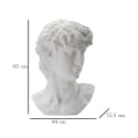 Escultura decorativa cabeza de hombre en resina 44x35,5x60 cm David 