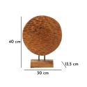 Escultura étnica decorativa de madera de teca hecha a mano Coin Elección