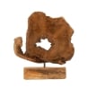 Escultura de madera de teca hecha a mano estilo étnico Bintang Promoción