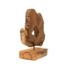 Escultura de madera de teca hecha a mano estilo étnico Bintang Oferta