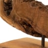 Escultura de madera de teca hecha a mano estilo étnico Bintang Descueto