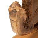 Escultura de madera de teca hecha a mano estilo étnico Bintang Stock