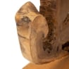 Escultura de madera de teca hecha a mano estilo étnico Bintang Stock