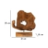 Escultura de madera de teca hecha a mano estilo étnico Bintang Modelo