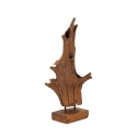 Escultura decorativa étnica de madera de teca hecha a mano Akar Oferta
