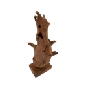 Escultura decorativa étnica de madera de teca hecha a mano Akar Rebajas