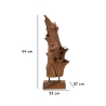 Escultura decorativa étnica de madera de teca hecha a mano Akar Elección