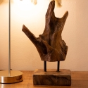 Escultura estilo étnico en madera de teca tallada a mano Taka Venta