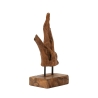 Escultura estilo étnico en madera de teca tallada a mano Taka Oferta