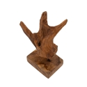 Escultura estilo étnico en madera de teca tallada a mano Taka Rebajas