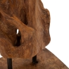 Escultura estilo étnico en madera de teca tallada a mano Taka Descueto