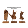 Escultura estilo étnico en madera de teca tallada a mano Taka Elección
