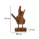 Escultura estilo étnico en madera de teca tallada a mano Taka Modelo