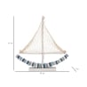 Escultura de velero en madera con red de tela 45x45x7cm Enok Coste