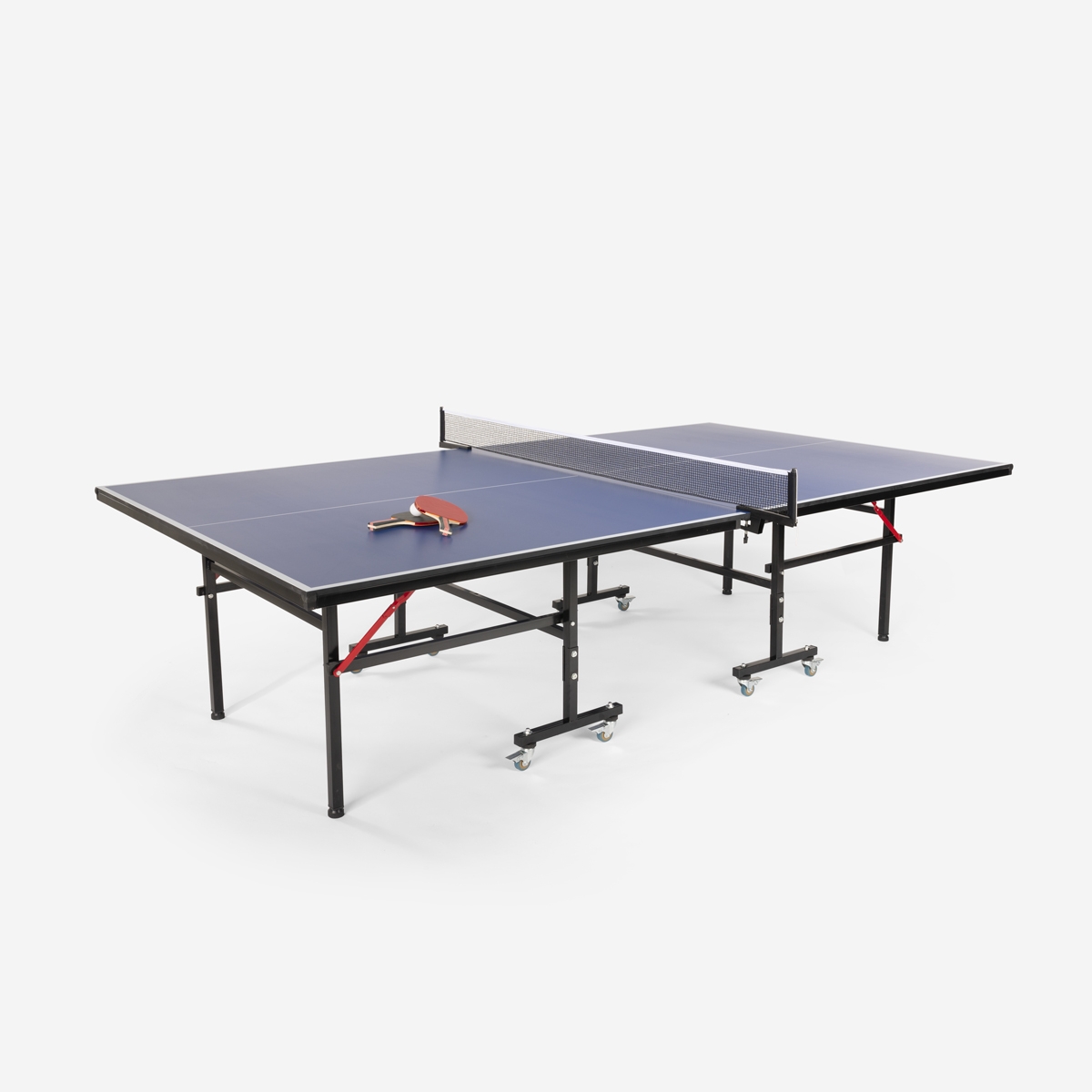 Mesa de ping pong profesional plegable con tensor de raqueta para pelotas Booster 274 x 152,5 cm Promoción Mesa de ping pong profesional plegable con tensor de raqueta para pelotas Booster 274 x 152,5 cm Promoción