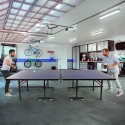 Mesa de ping pong profesional plegable con tensor de raqueta para pelotas Booster 274 x 152,5 cm Rebajas