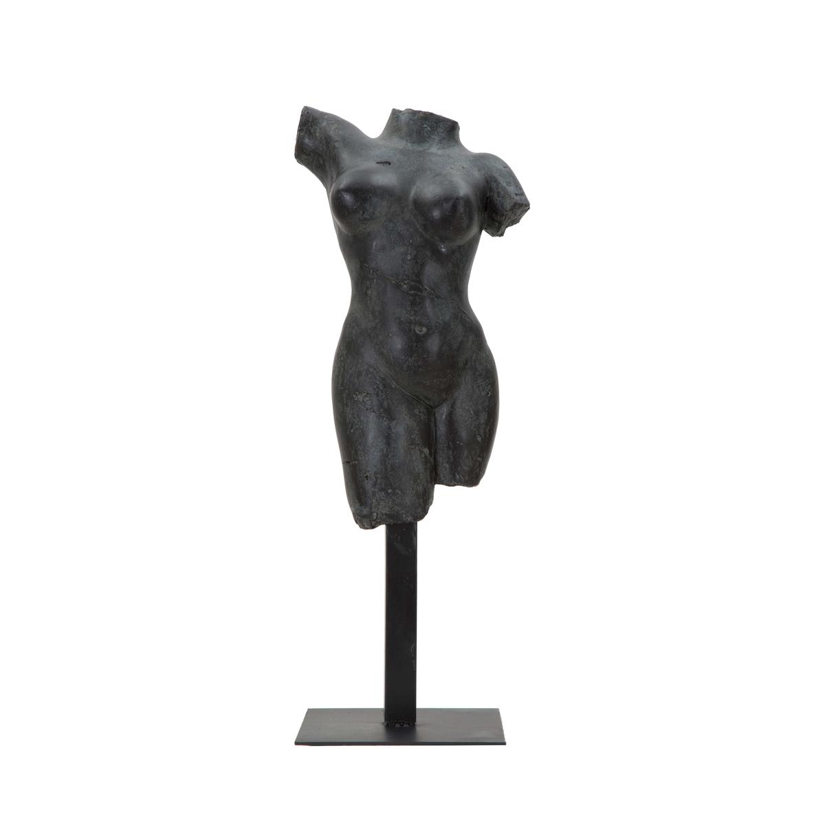 Figura decorativa busto mujer de resina negra Afrodite Promoción