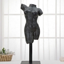 Figura decorativa busto mujer de resina negra Afrodite Venta