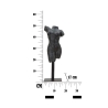 Figura decorativa busto mujer de resina negra Afrodite Stock