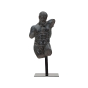 Figura decorativa busto de hombre en resina negra Ercole Promoción