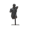 Figura decorativa busto de hombre en resina negra Ercole Promoción
