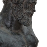Figura decorativa busto de hombre en resina negra Ercole Descueto