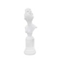 Figura escultura busto clásica de mujer en resina blanca Era Oferta
