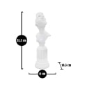 Figura escultura busto clásica de mujer en resina blanca Era Stock