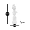 Figura escultura busto clásica de mujer en resina blanca Era Stock