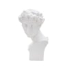 Escultura decorativa de resina blanca rostro masculino Enea Oferta
