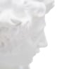 Escultura decorativa de resina blanca rostro masculino Enea Descueto