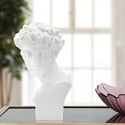 Escultura decorativa de resina blanca rostro masculino Enea Venta