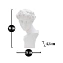 Escultura decorativa de resina blanca rostro masculino Enea Catálogo