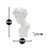Escultura decorativa de resina blanca rostro masculino Enea Catálogo