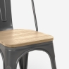 sillas estilo industrial diseño barra cocina steel wood light 