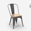 sillas estilo industrial diseño barra cocina steel wood light 