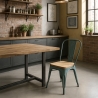 Silla industrial metal vintage superficie madera Steel Old Wood Top Light Rebajas