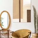 Cuadro abstracto en lienzo pintado estilo boho chic 100x80 cm Lofty Venta