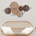Panel decorativo de pared madera metal boho chic 134x69cm Woody Venta