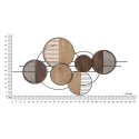 Panel decorativo de pared madera metal boho chic 134x69cm Woody Catálogo