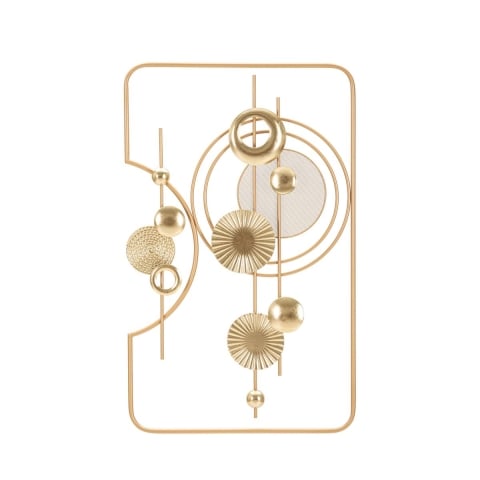 Panel decorativo de pared 3D en metal dorado 80x49,5 cm Goldy Promoción