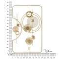 Panel decorativo de pared 3D en metal dorado 80x49,5 cm Goldy Descueto
