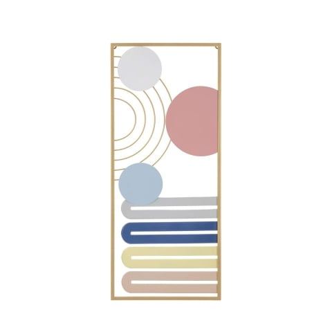 Panel decorativo 3D de pared en metal multicolor abstracto Darnok Promoción