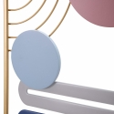 Panel decorativo 3D de pared en metal multicolor abstracto Darnok Rebajas