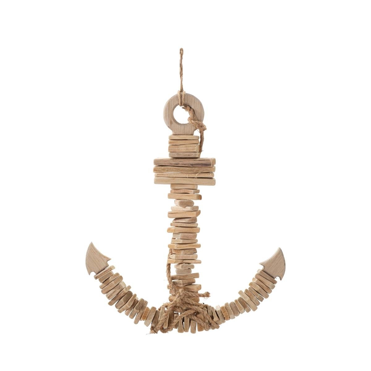 Escultura de pared con forma de ancla en madera 46x39 cm Nature Promoción Escultura de pared con forma de ancla en madera 46x39 cm Nature Promoción