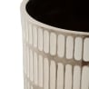Set de 2 jarrones de cerámica blanca con decoraciones en plata Ray Descueto