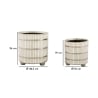 Set de 2 jarrones de cerámica blanca con decoraciones en plata Ray Catálogo