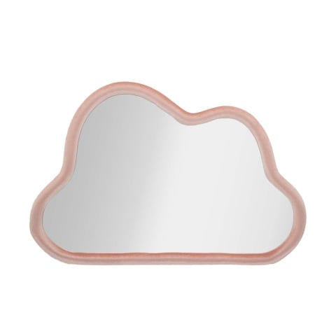 Espejo de pared en forma de nube con marco de terciopelo 90x60cm Cloud Promoción