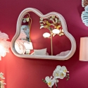 Espejo de pared en forma de nube con marco de terciopelo 90x60cm Cloud Venta