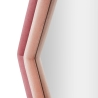 Espejo hexagonal de pared moderno con marco de terciopelo rosa Tony Rebajas